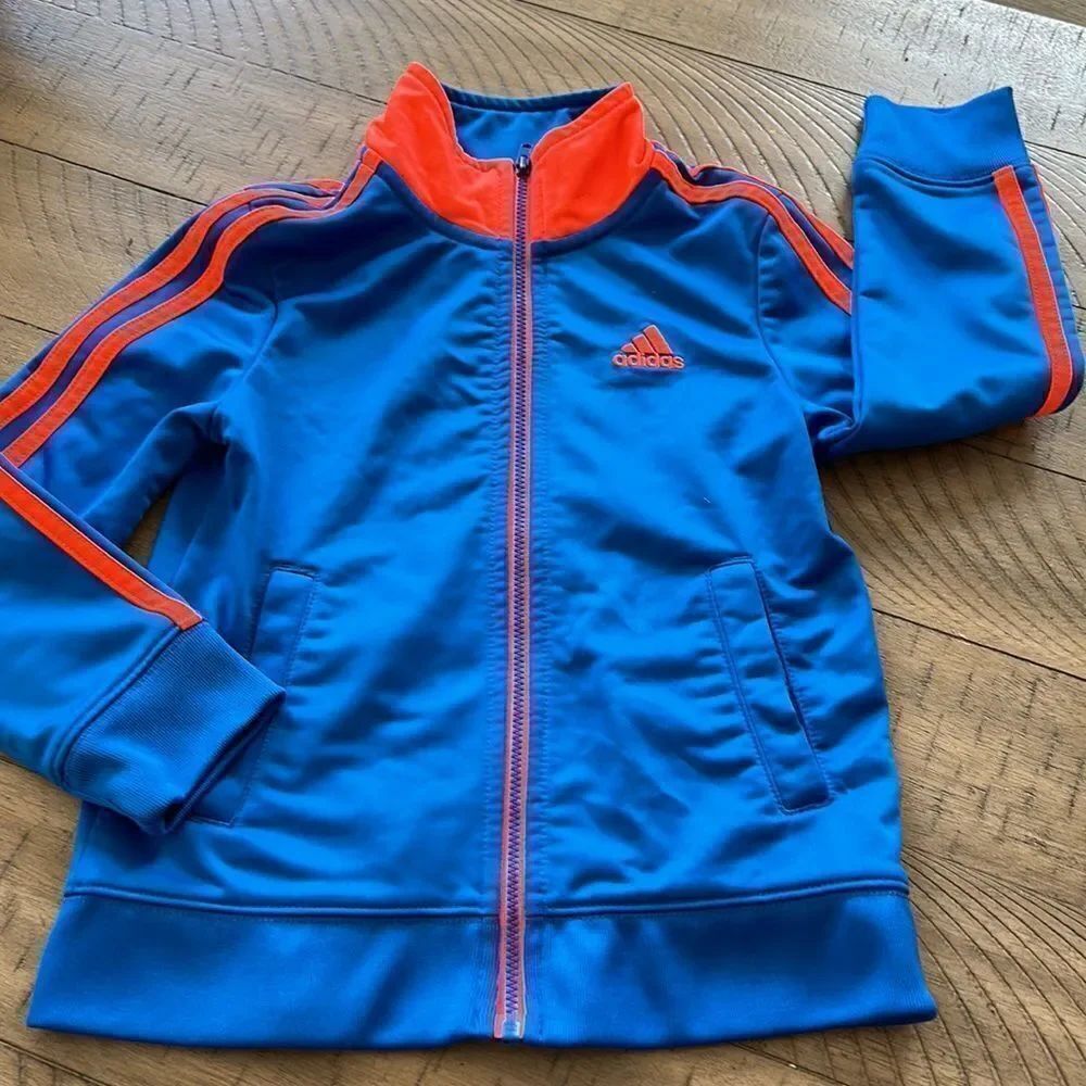 ⚽️ Adidas Zipperup ⬆️ Track🏃♀️Jacket 2 Pockets HighVisibility NeonOrange🍊